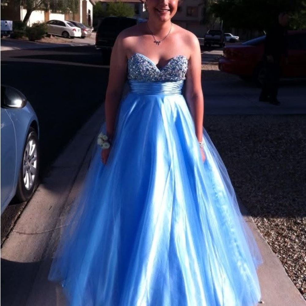 Beautifully Blue ball gown by Glamour Terani Couture.